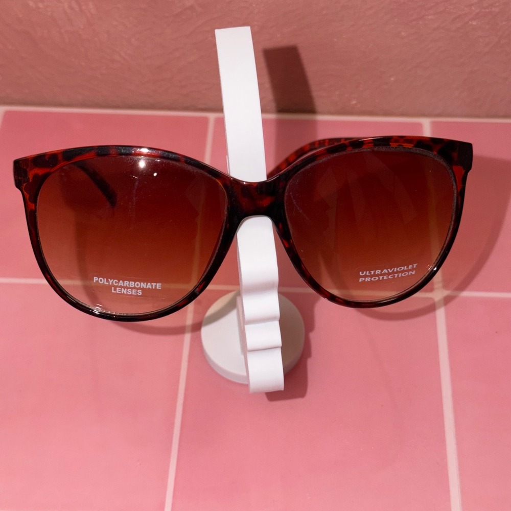 Womens Oversized Tortoiseshell Sunglasses Red Brown Gradient UV Protection Retro